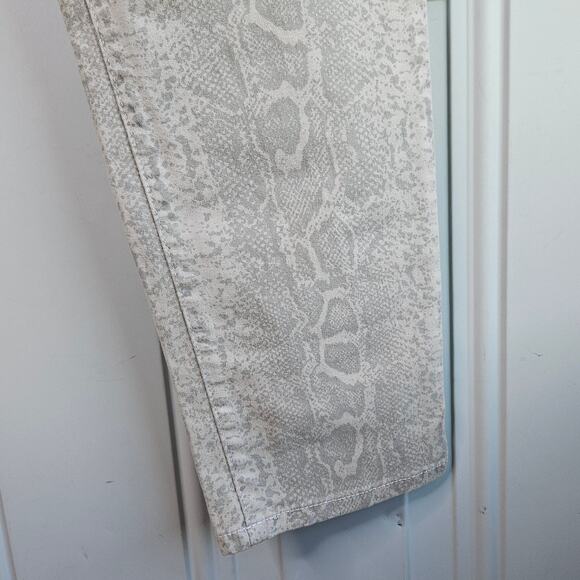 New NYDJ Ankle Original Slimming Fit Stone Snake Print Pant Jeans Size 8 $120 - Picture 9 of 14